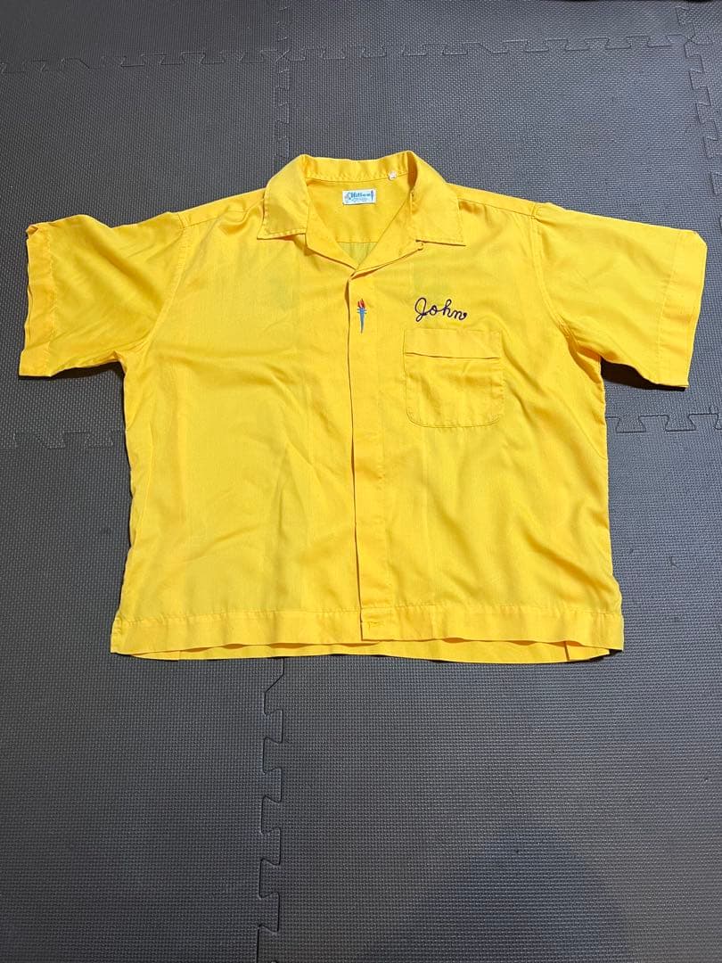 hilton ヒルトン　ボーリングシャツ　古着　usa製