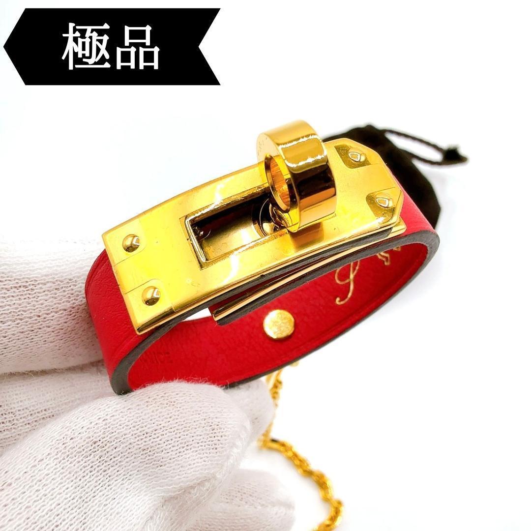 ◇エルメス◇レザー/ケリー/グローブホルダー/ゴールド金具/レッド/ブランド