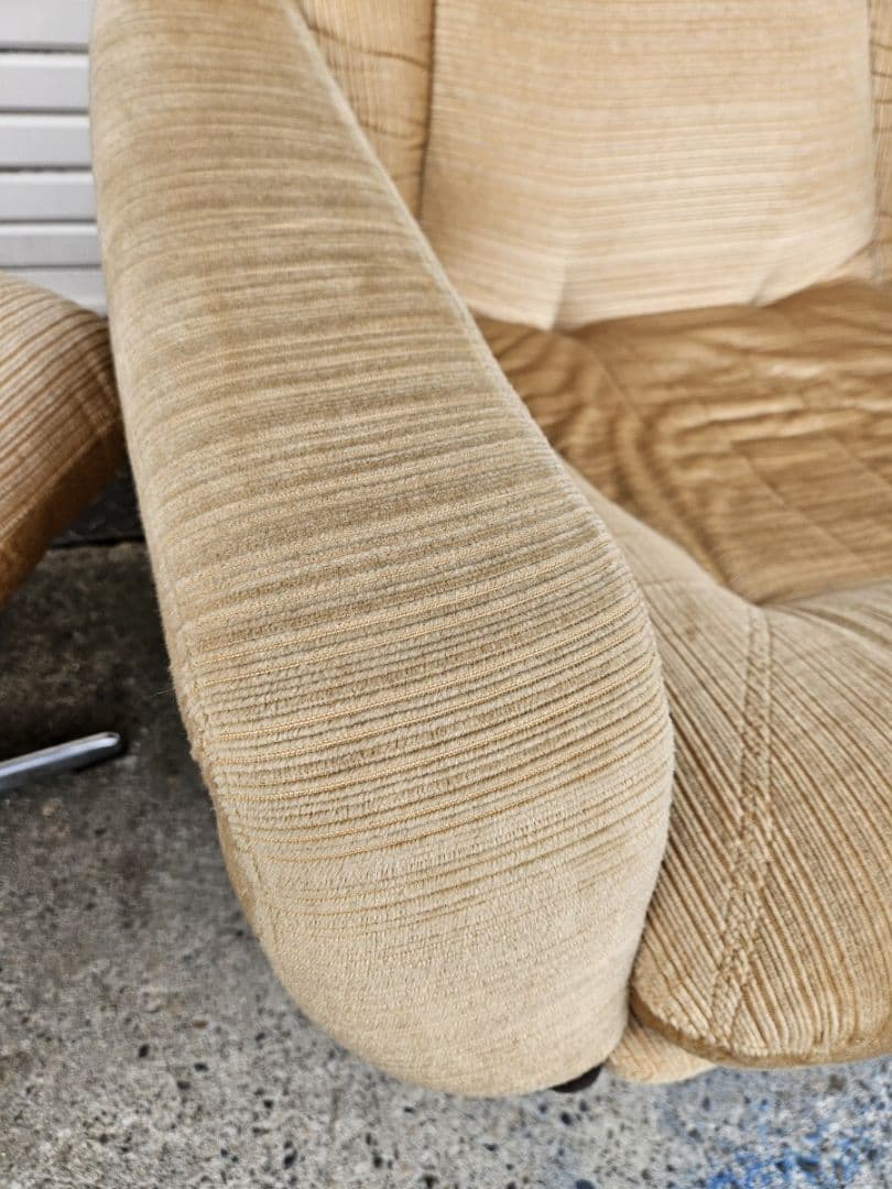 hukla japan フクラ ヴィンテージ 1人掛けソファ オットマン付き