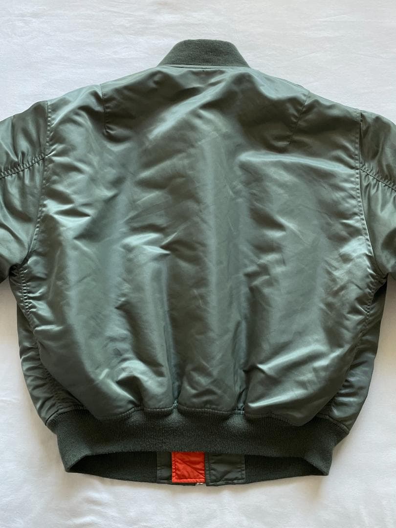 90s ユニクロ MA-1 フライトジャケット カーキ L