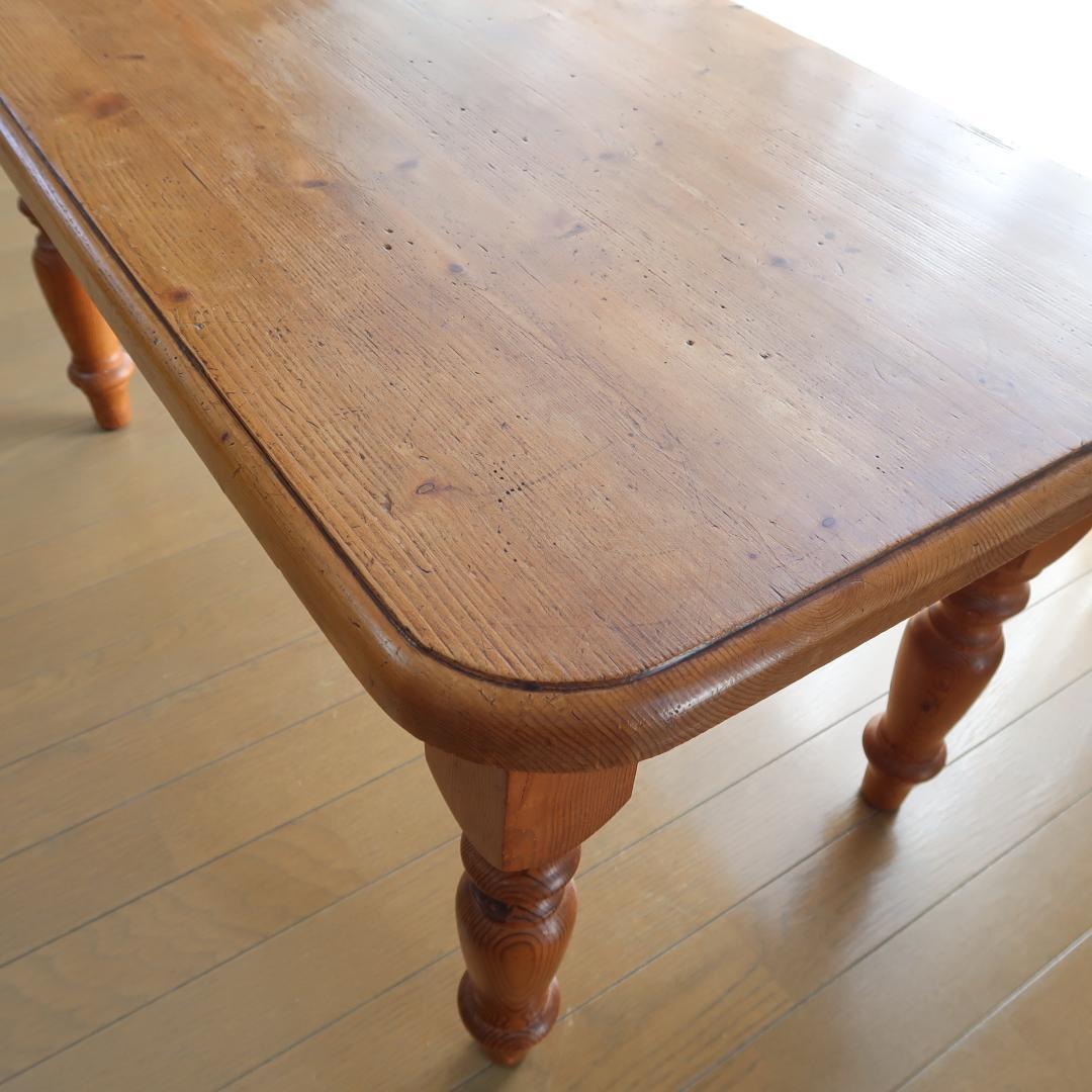 英国　アンティークパイン　ローテーブル　オールドパイン　たのメル便　送料込♡