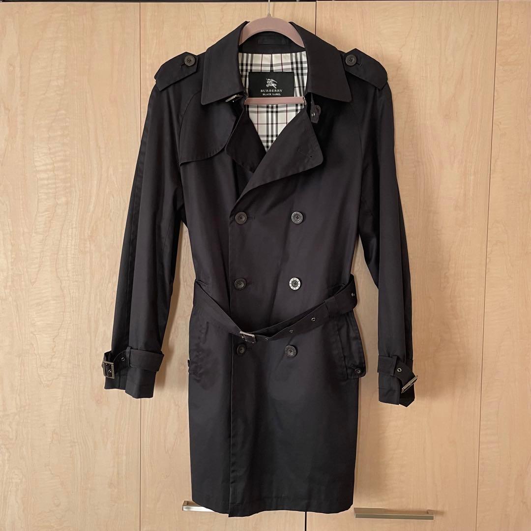 バーバリーブラックレーベル　 ラグラン袖トレンチコート
