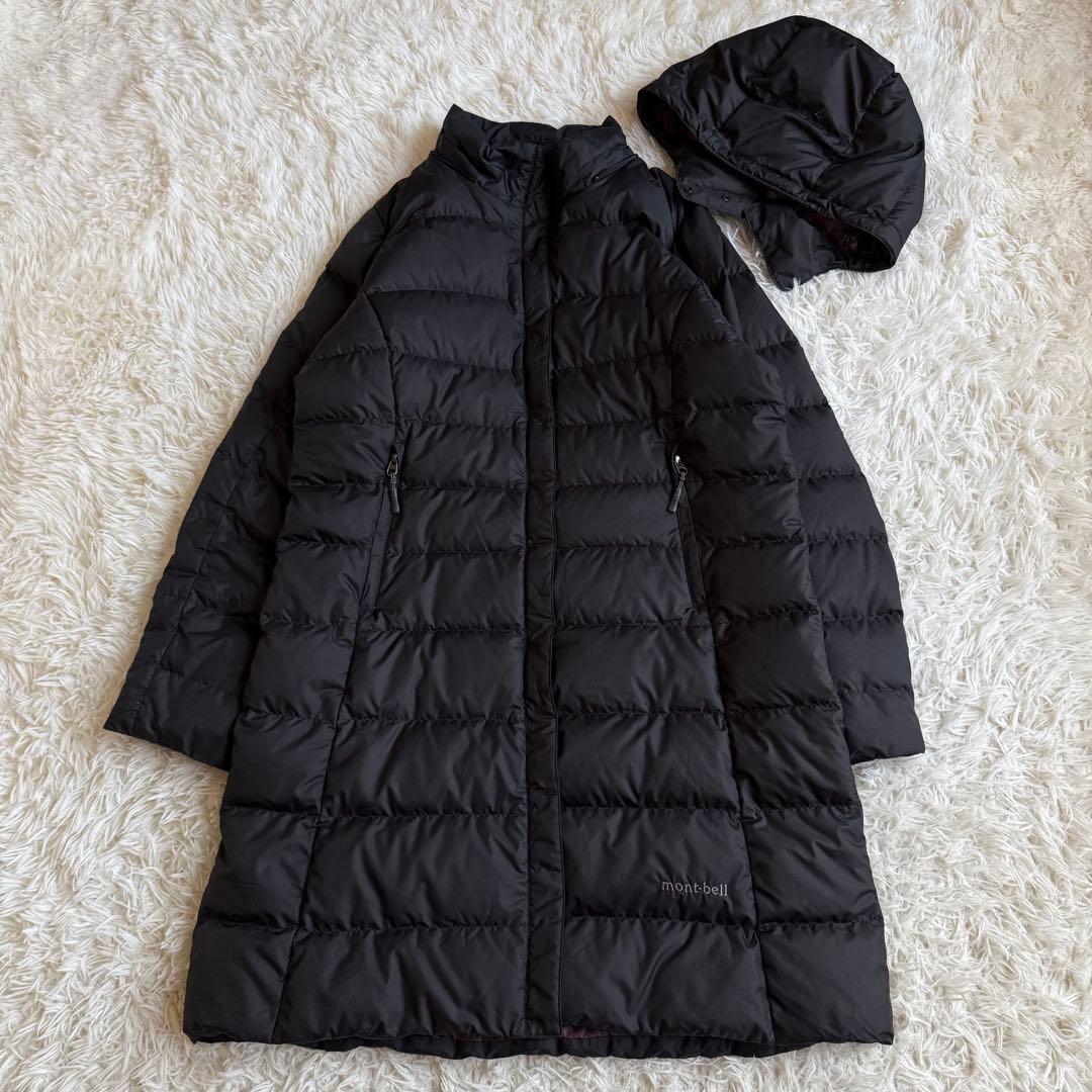 mont-bell モンベル トラベルダウン ロングコート Lサイズ 黒 旅行