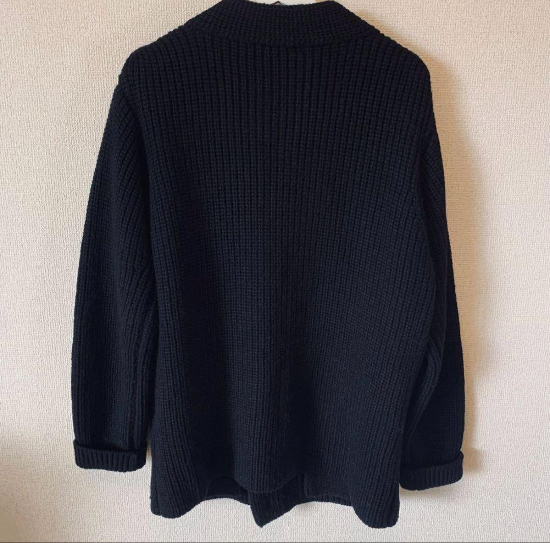 yohji yamamoto pour homme カーディガン　厚手　黒　3