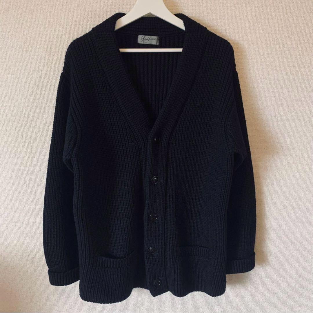 yohji yamamoto pour homme カーディガン　厚手　黒　3