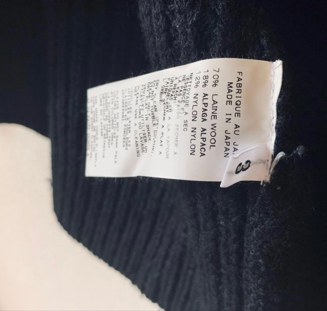 yohji yamamoto pour homme カーディガン　厚手　黒　3