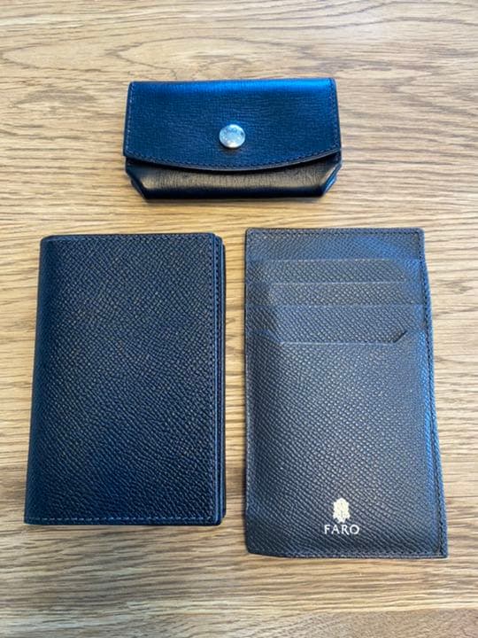 FARO ファーロ カードケース ケース 定期入れ 黒 ブラック レザー