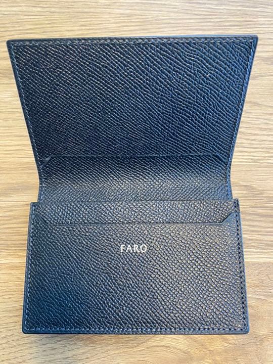 FARO ファーロ カードケース ケース 定期入れ 黒 ブラック レザー
