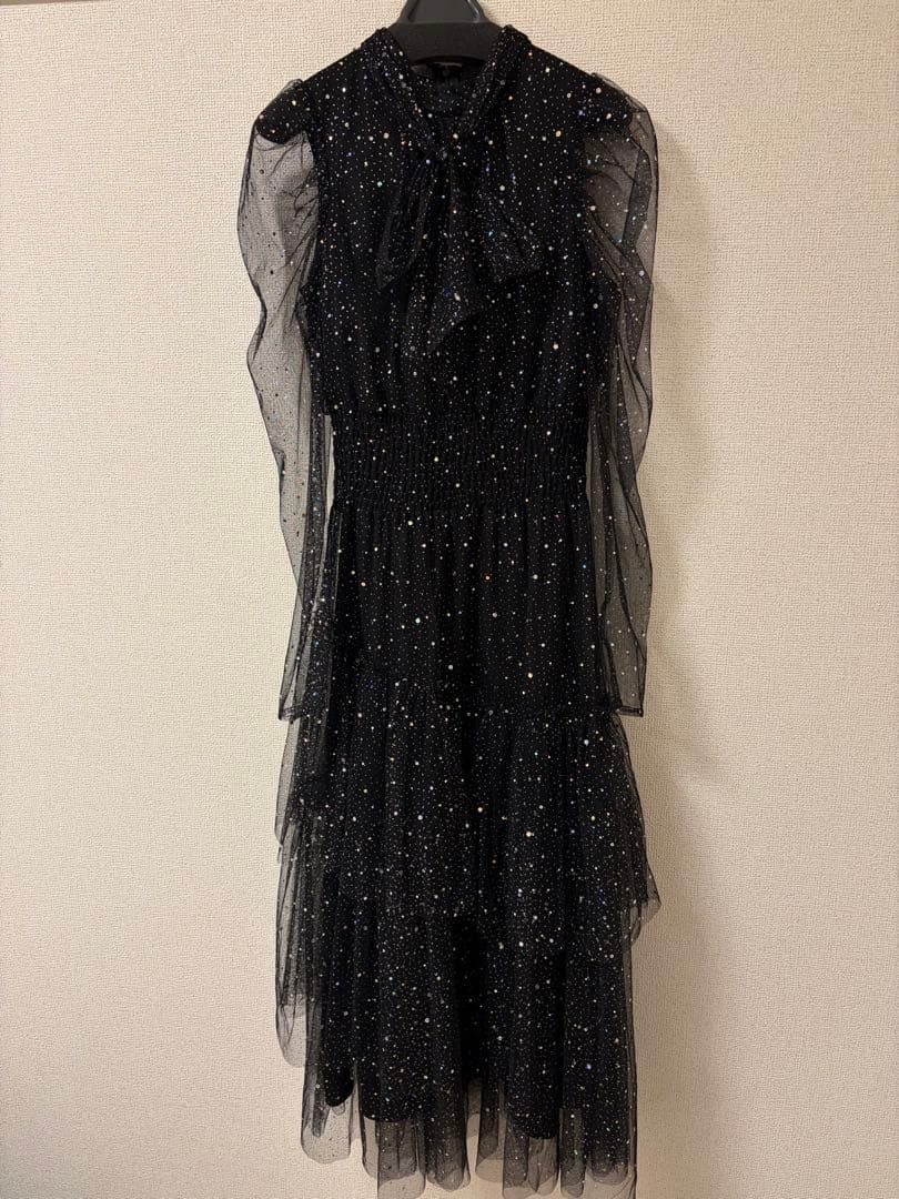 FURFUR ロングスリーブラメチュールドレス