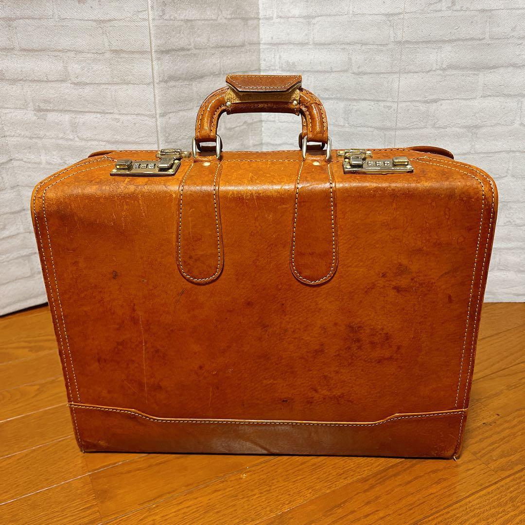 【革製】ヴィンテージ レザートランク 角型ドクターバッグ 大容量 アンティーク