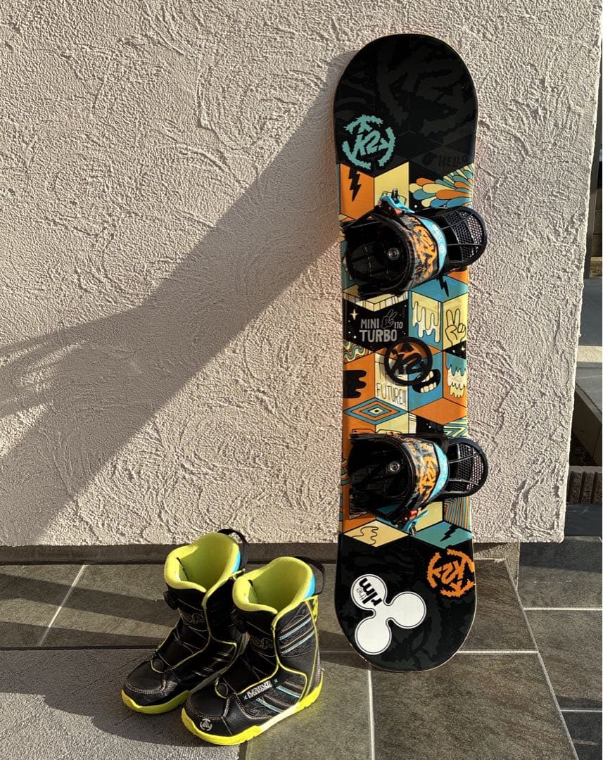 k2 MINI TURBO 110 キッズスノーボード板三点セットブーツ21cm