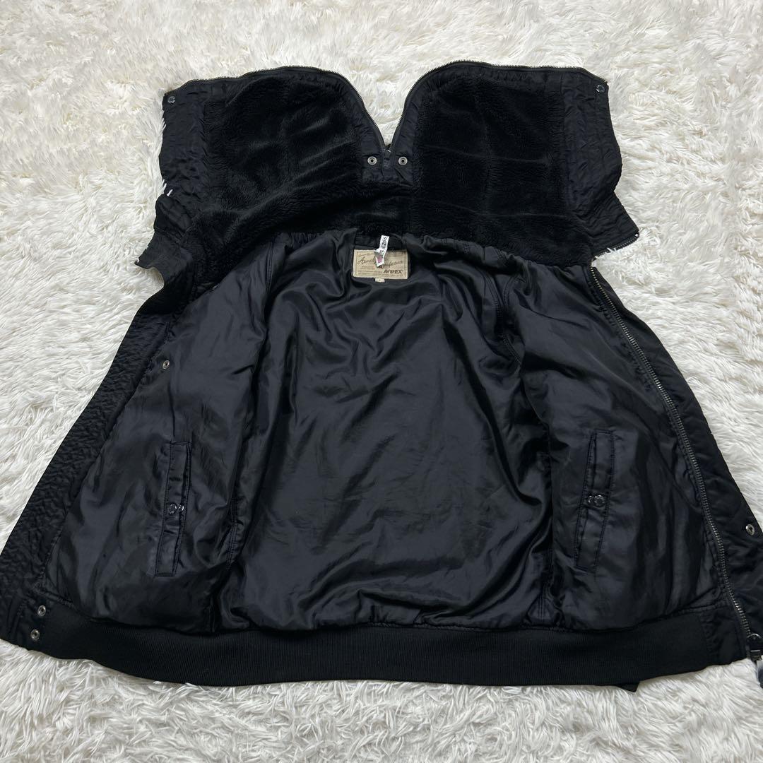 希少　アヴィレックス　N-2B 黒　ブラック　短丈　フライトジャケット　L