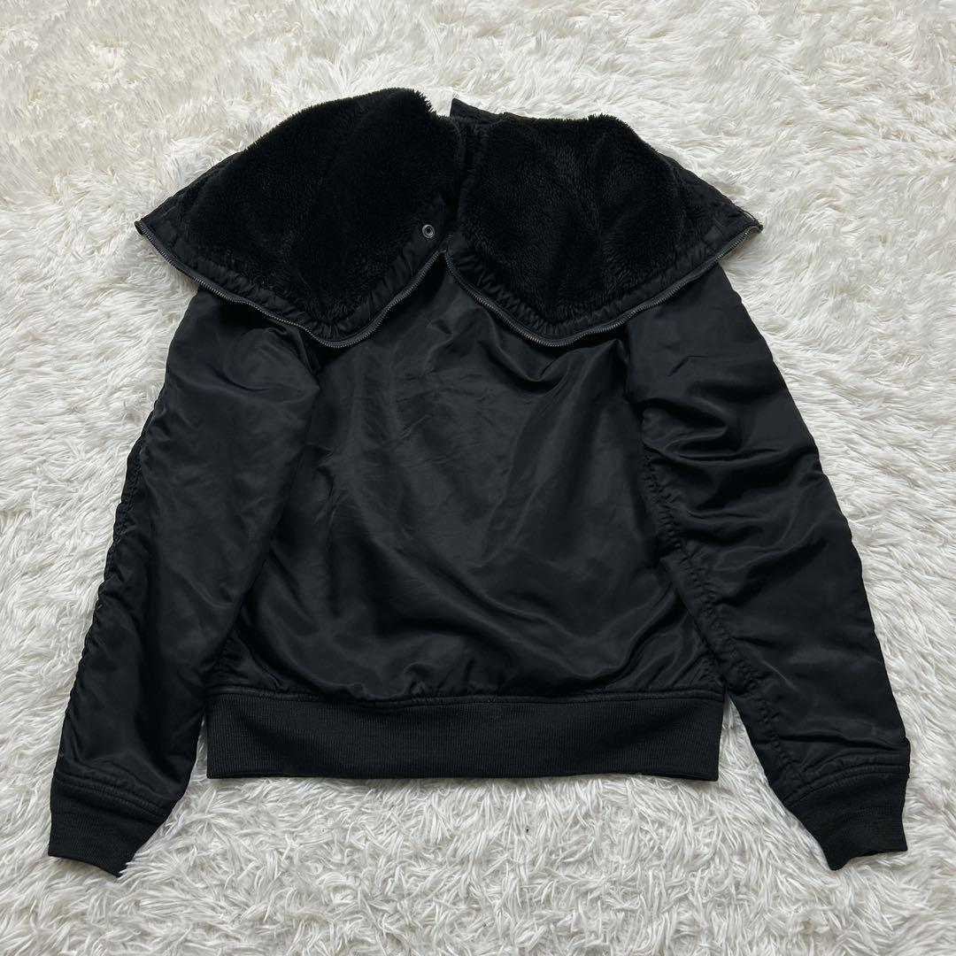 希少　アヴィレックス　N-2B 黒　ブラック　短丈　フライトジャケット　L