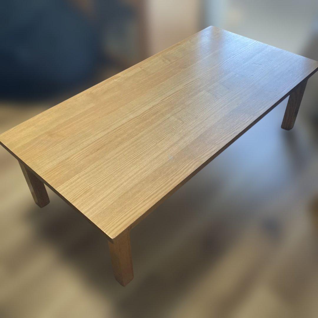 無印良品 ナチュラルウッド テーブル 引き出し付き