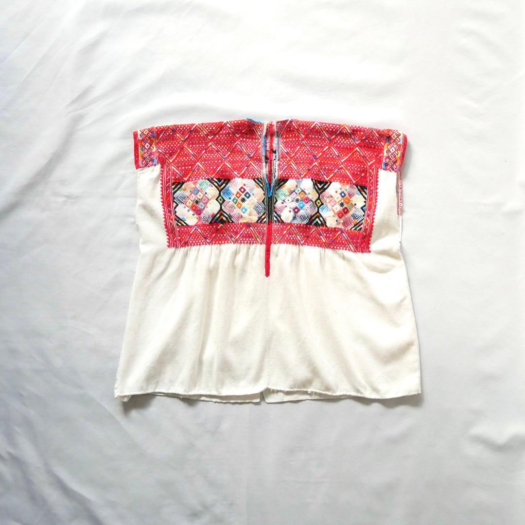 Vintage ヴィンテージ　メキシコ刺繍　マヤ民族　トップス　チュニック　古着