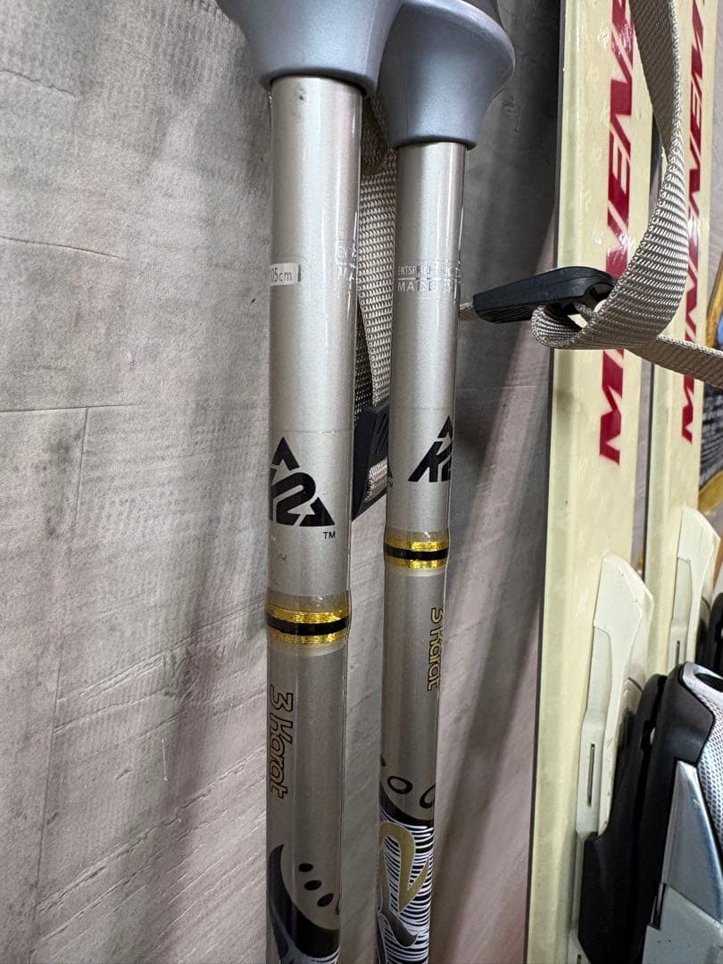 希少K2 ショートスキーMINENEMY スキーセット 約125cm ケース付き