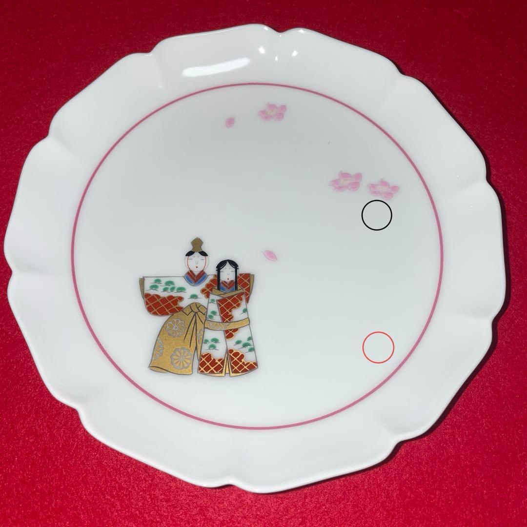 未使用★深川製磁 夫婦ビナ 和皿揃、十方割小皿揃 15枚