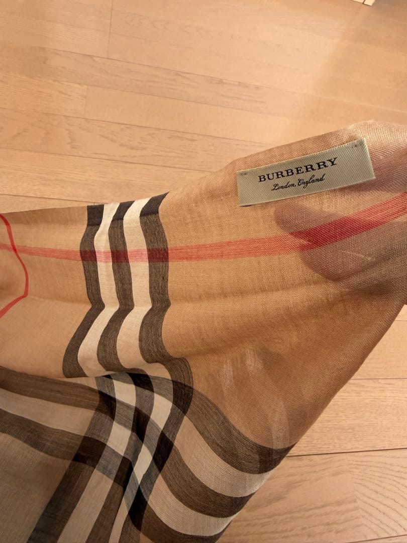 美品BURBERRY チェック柄ストール　大判