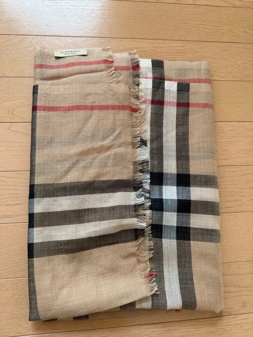 美品BURBERRY チェック柄ストール　大判