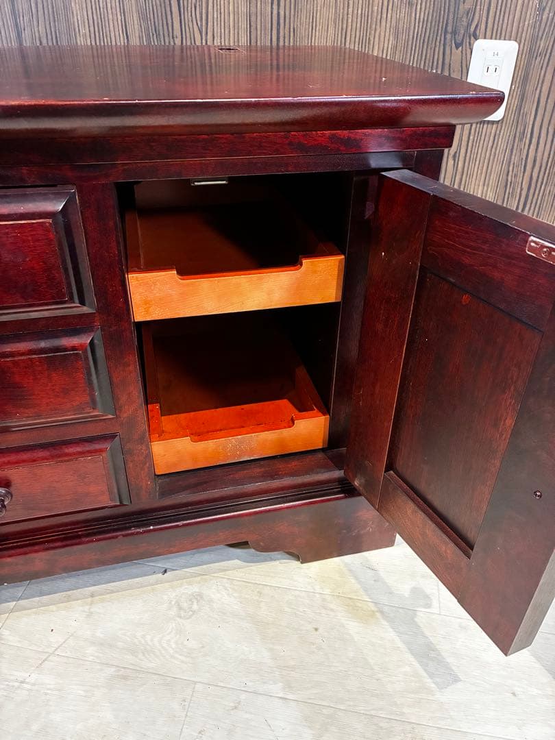 九州民芸家具　☆送料無料☆ 木製ダークブラウンドレッサー・鏡台