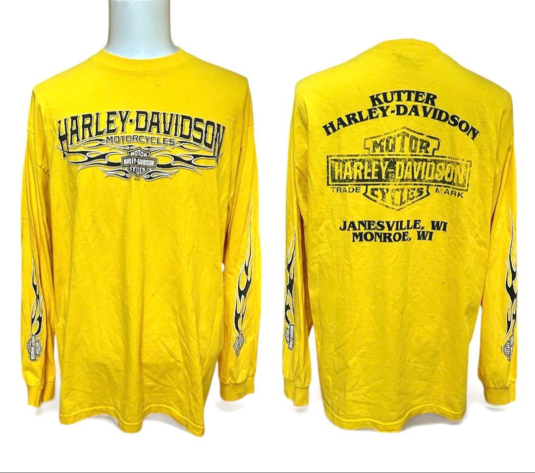 t*t様 Harley-Davidson ロンT XL フレイム柄 レアカラー