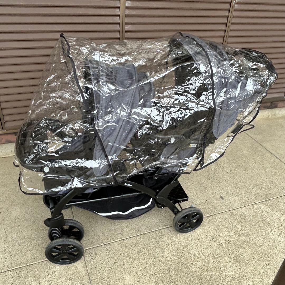 2人でゴーDX KATOJI　カトージ　ベビーカー　デニム　2人乗り用