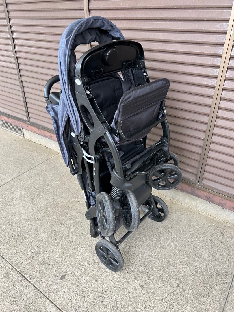 2人でゴーDX KATOJI　カトージ　ベビーカー　デニム　2人乗り用