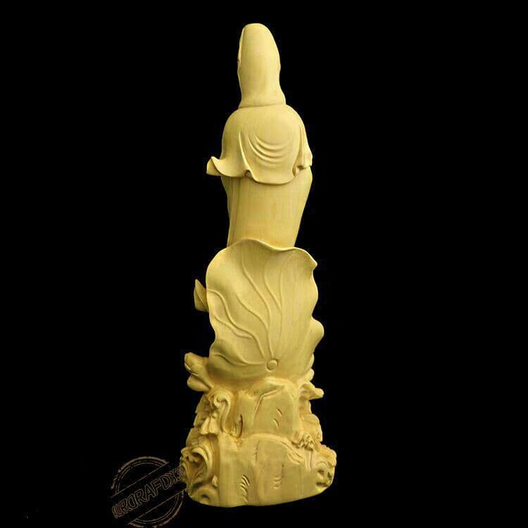 観音さま*木彫り*置物*工芸品*仏像* ギフト 高3