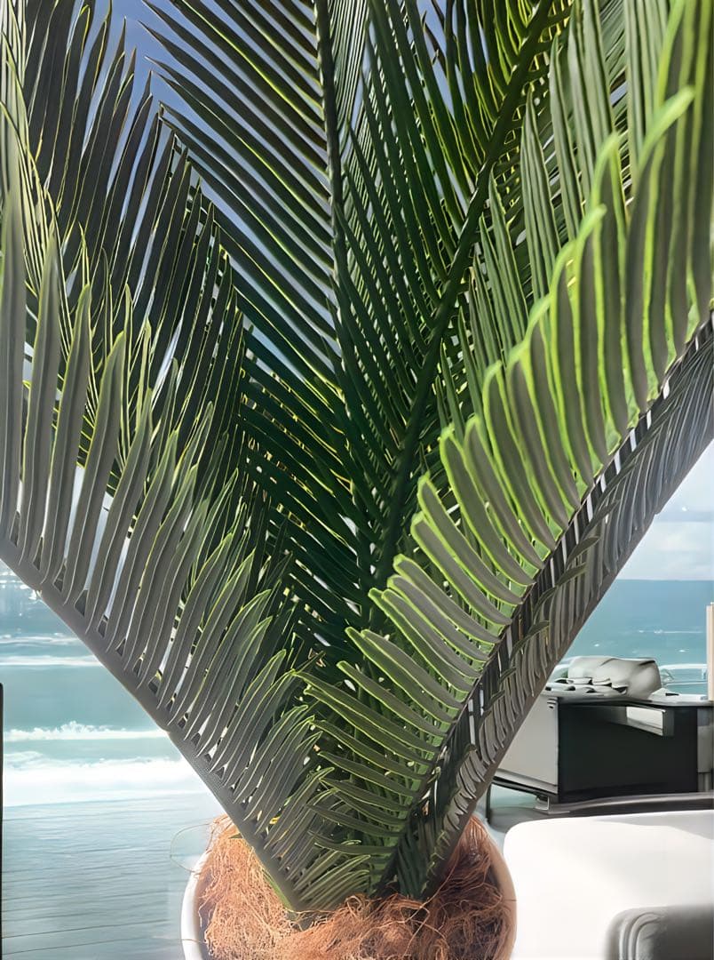 光触媒　人工観葉植物　ウォールグリーン　フェイクグリーン　花器付アレカヤシ100