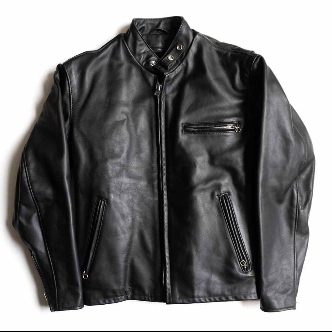 【美品】schott641 シングルライダース　42