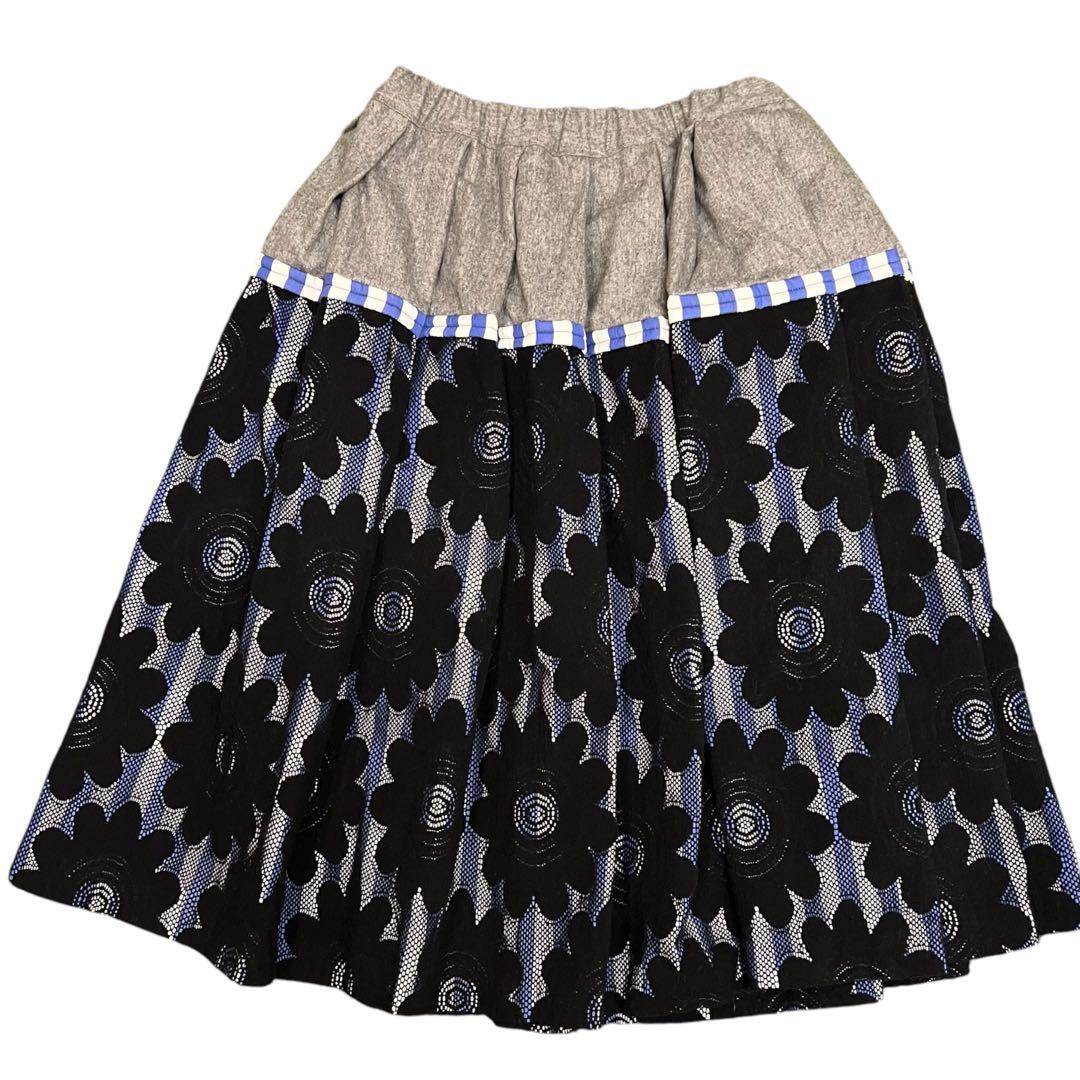 希少 コムデギャルソン コムコム フラワーレース ボンディング切替スカート