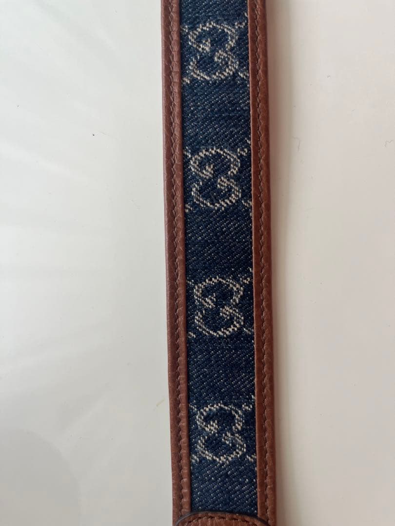 小物 takashiGUCCI Denim & Leather Belt