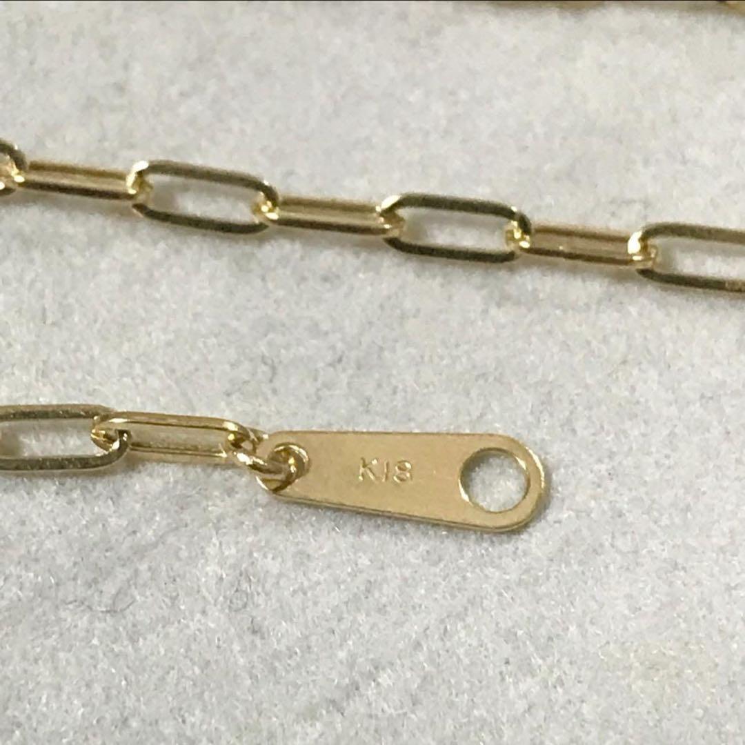 K18 18金 ペーパークリップ　ブレスレット
