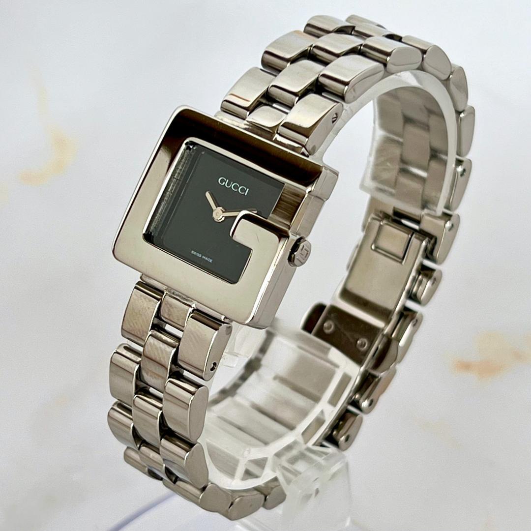 【稼働品】グッチ GUCCI 3600L Gフェイス スクエア レディース腕時計