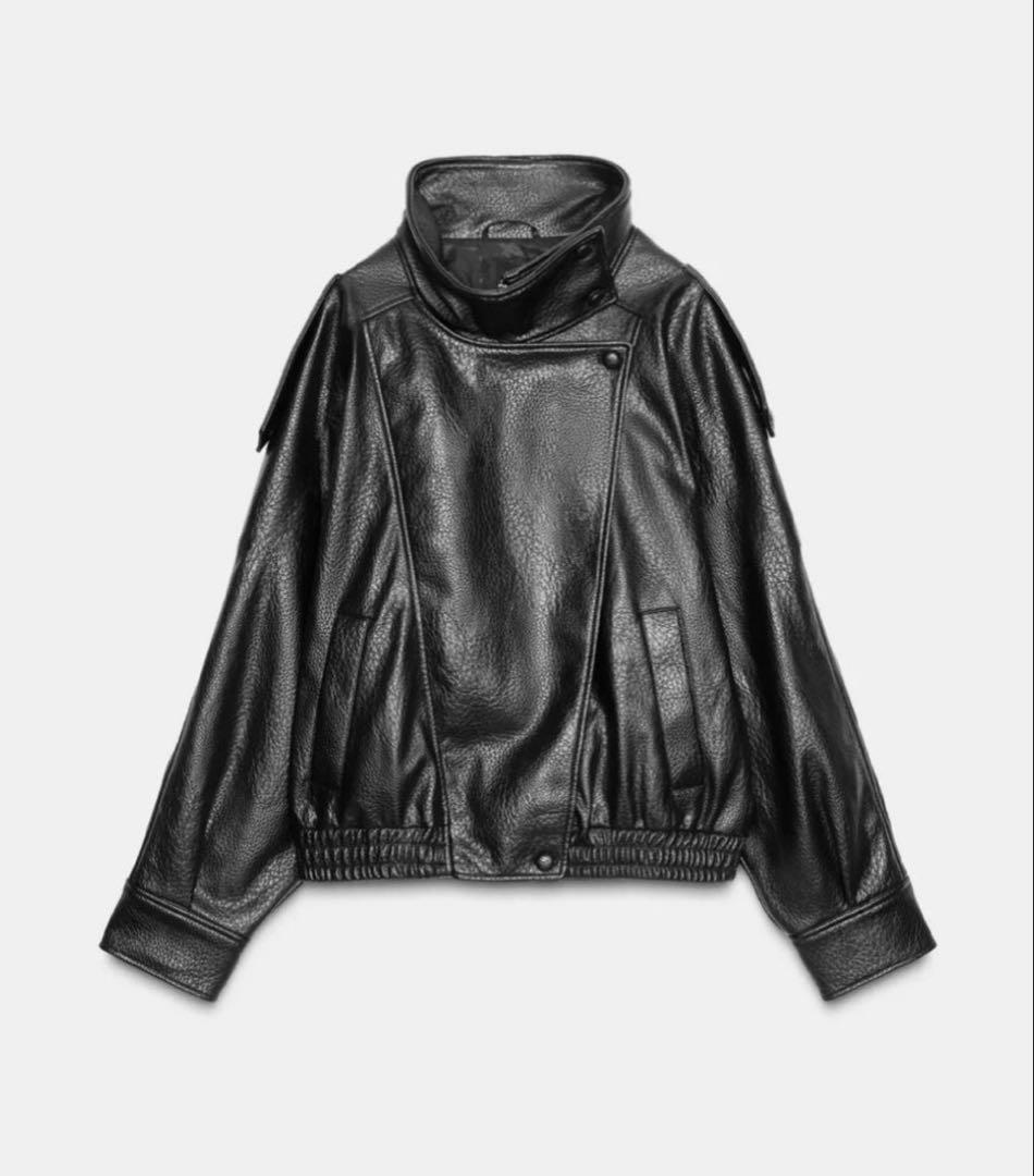 ZARA フェイクレザージャケット Lサイズ