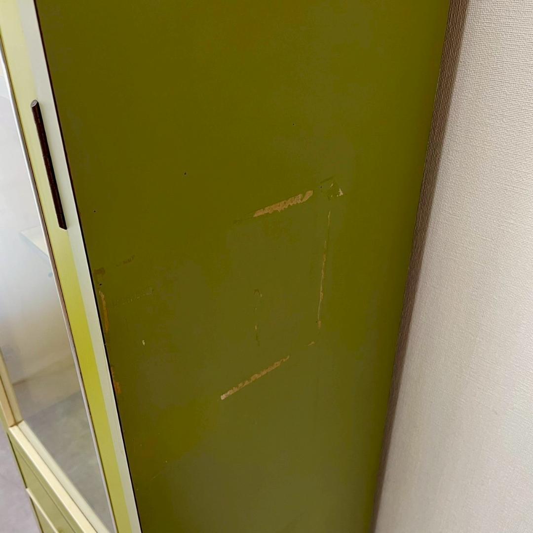 70's 昭和レトロ レトロポップ 飾り棚 食器棚 収納 当時物