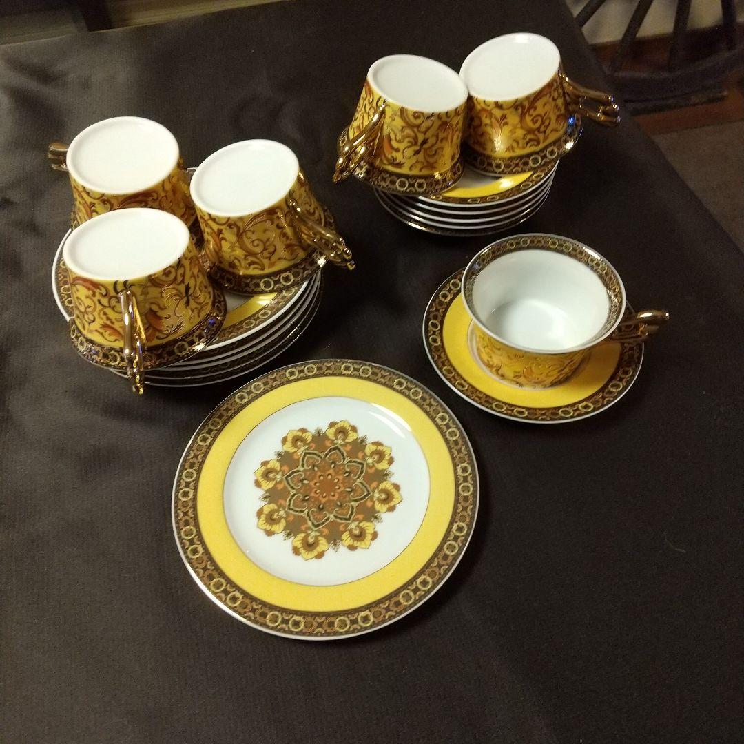 花柄デザイン ティーセット 6客