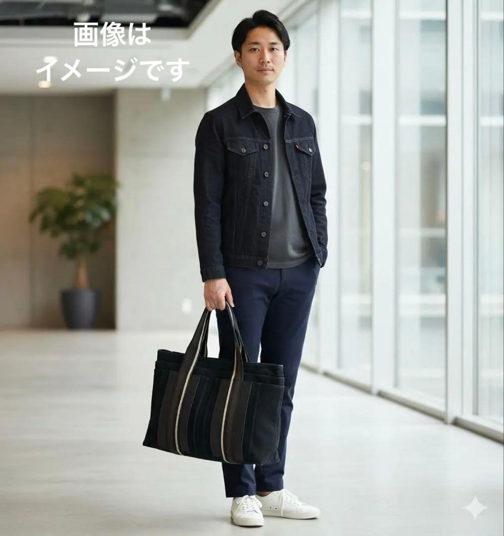 HERMES エルメス トロカホリゾンタルMM キャンバス トートバッグ