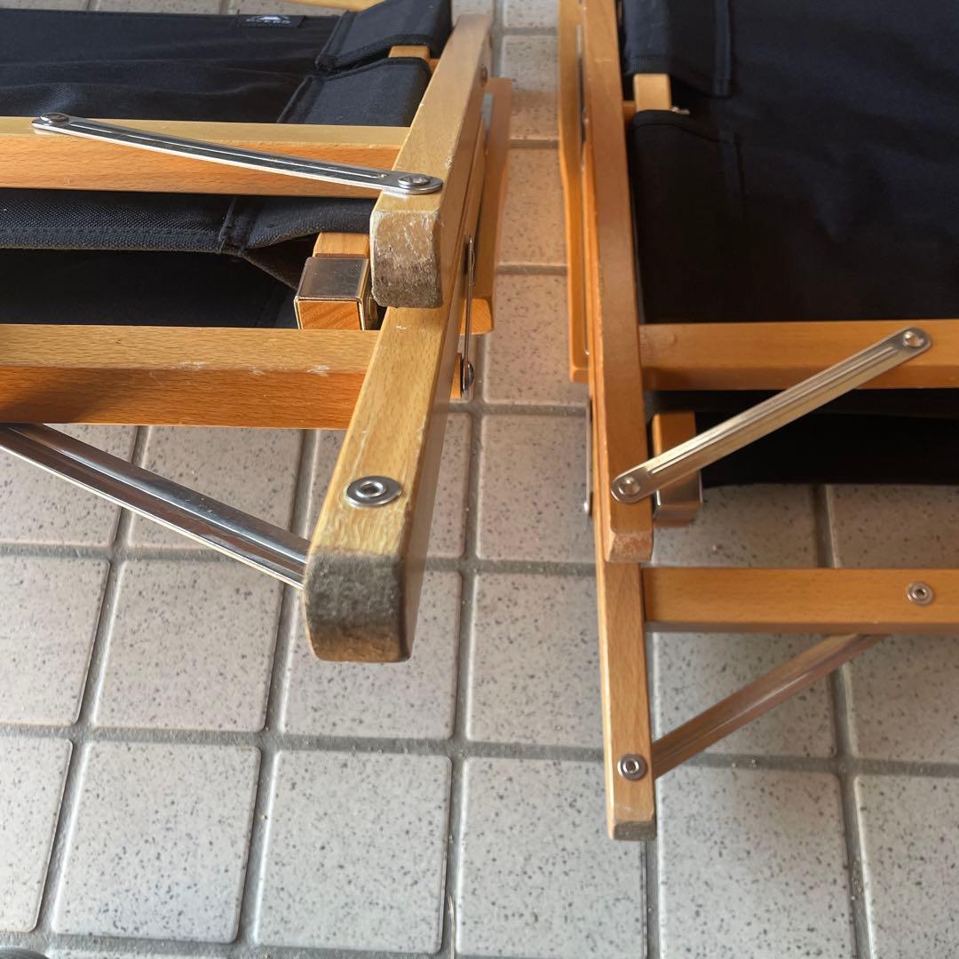 DVERGドベルグ折りたたみ式アウトドアチェア 2脚 黒 ブラック