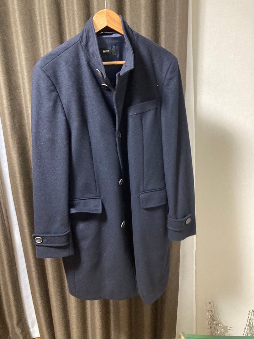 HUGO BOSS ネイビー チェスターコート