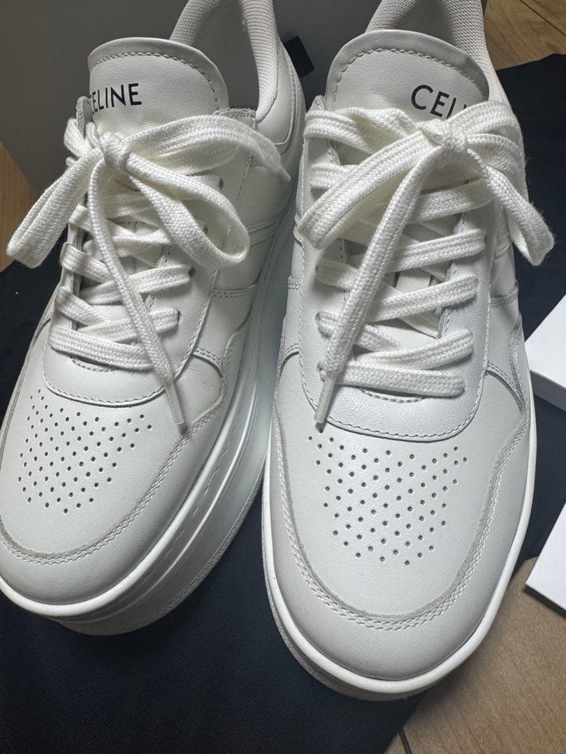 CELINE ブロックスニーカーウェッジアウトソール 厚底 スニーカー 37cm