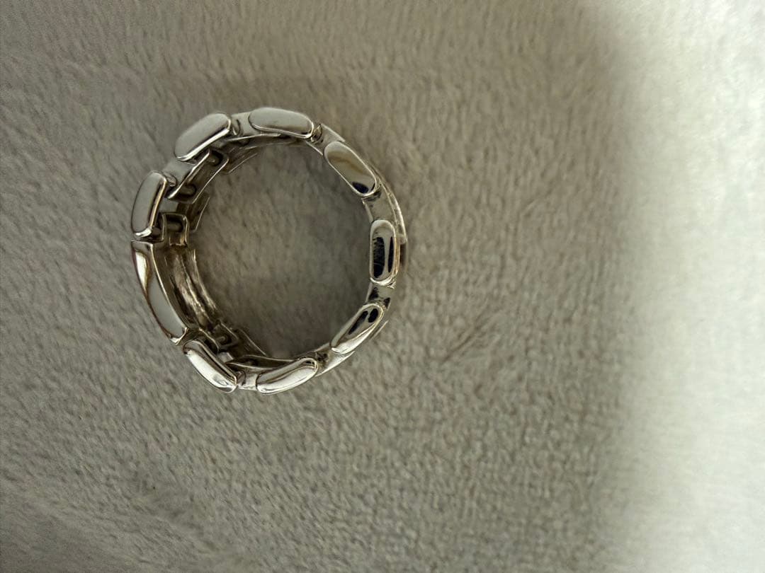 m*u様 K18 WG ダイヤ入りベルト形リング　11〜12号