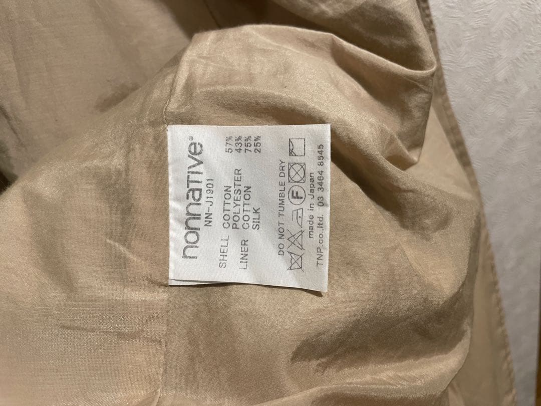 NONNATIVE シングル トレンチコート / ノンネイティブ ステンカラー