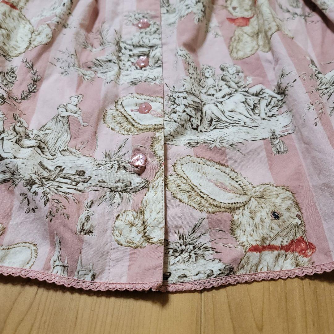 ピンクハウス　庭園うさぎロングスカートピンク