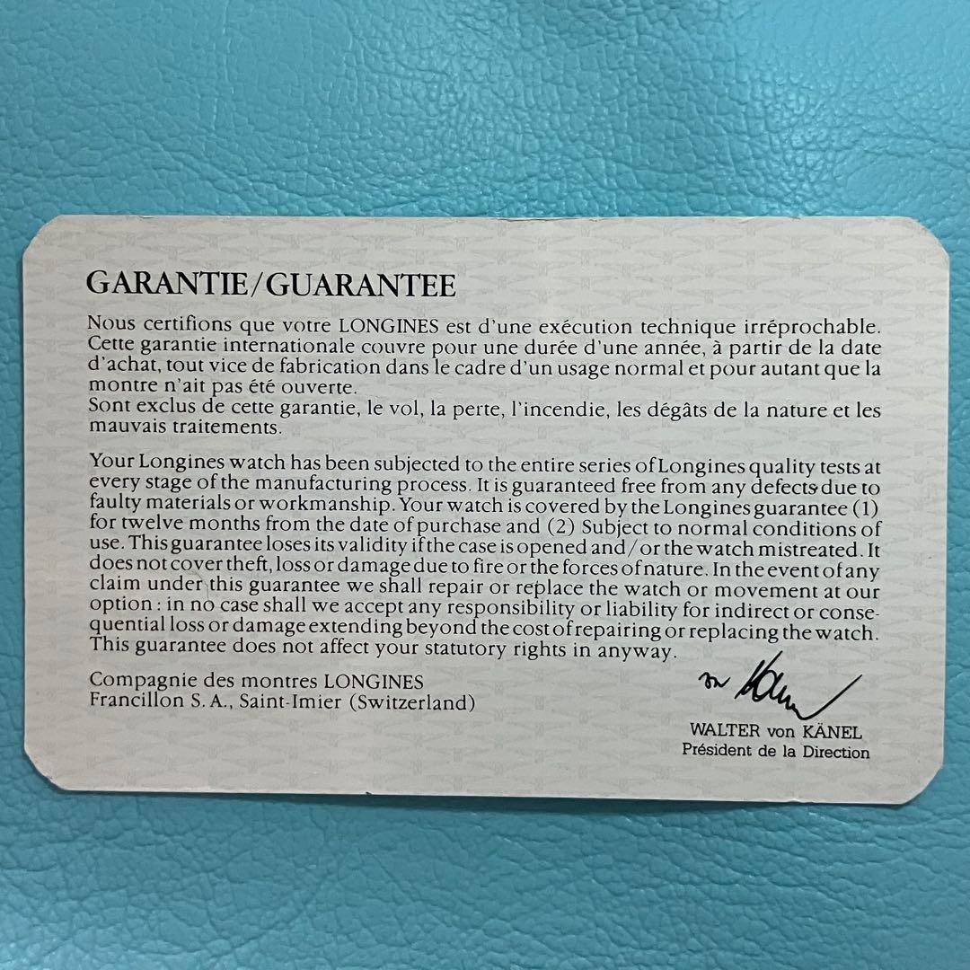 美品　90’ ロンジン　腕時計　メンズ　新品電池　箱　原産地証明書　取説　付き