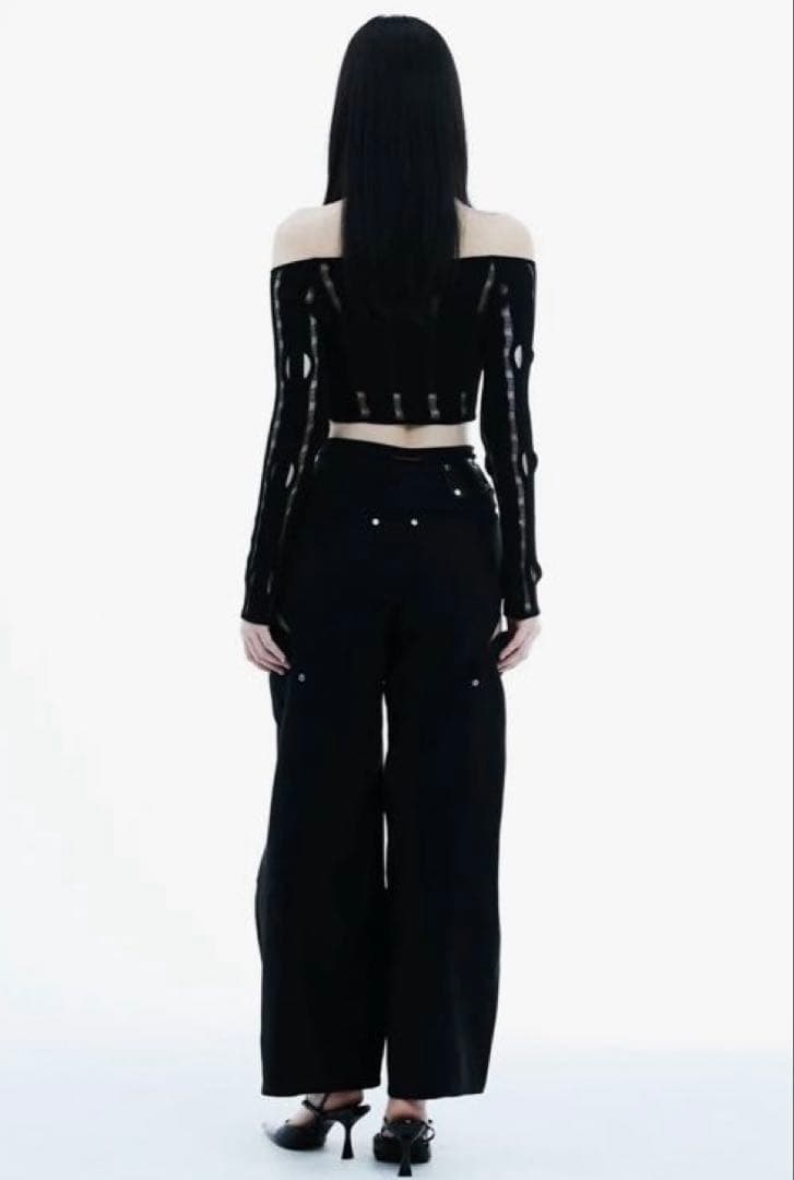 ♡美品♡theredthread/S cutting pants/black黒