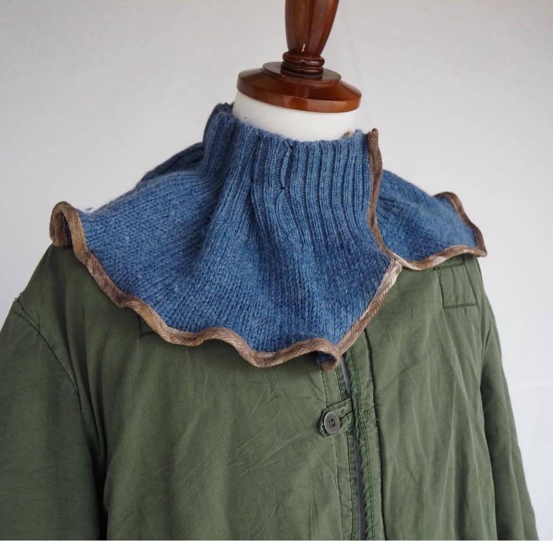 ユーロヴィンテージ リメイク ニット マフラー military ストール