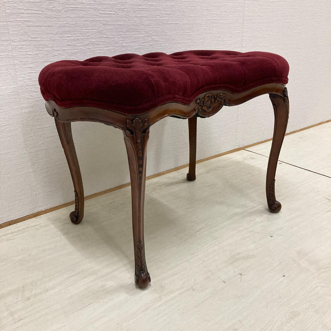 アンティーク　クラシック　猫脚　スツール　椅子　彫刻　フランス？