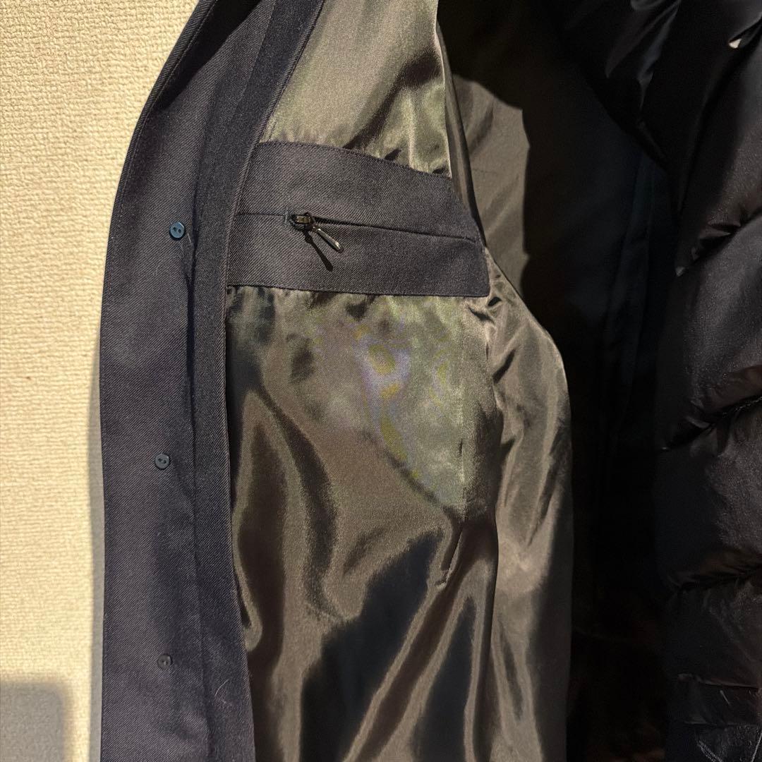 美品 ナノユニバース× 西川ダウン 3way ステンカラーコート 濃紺