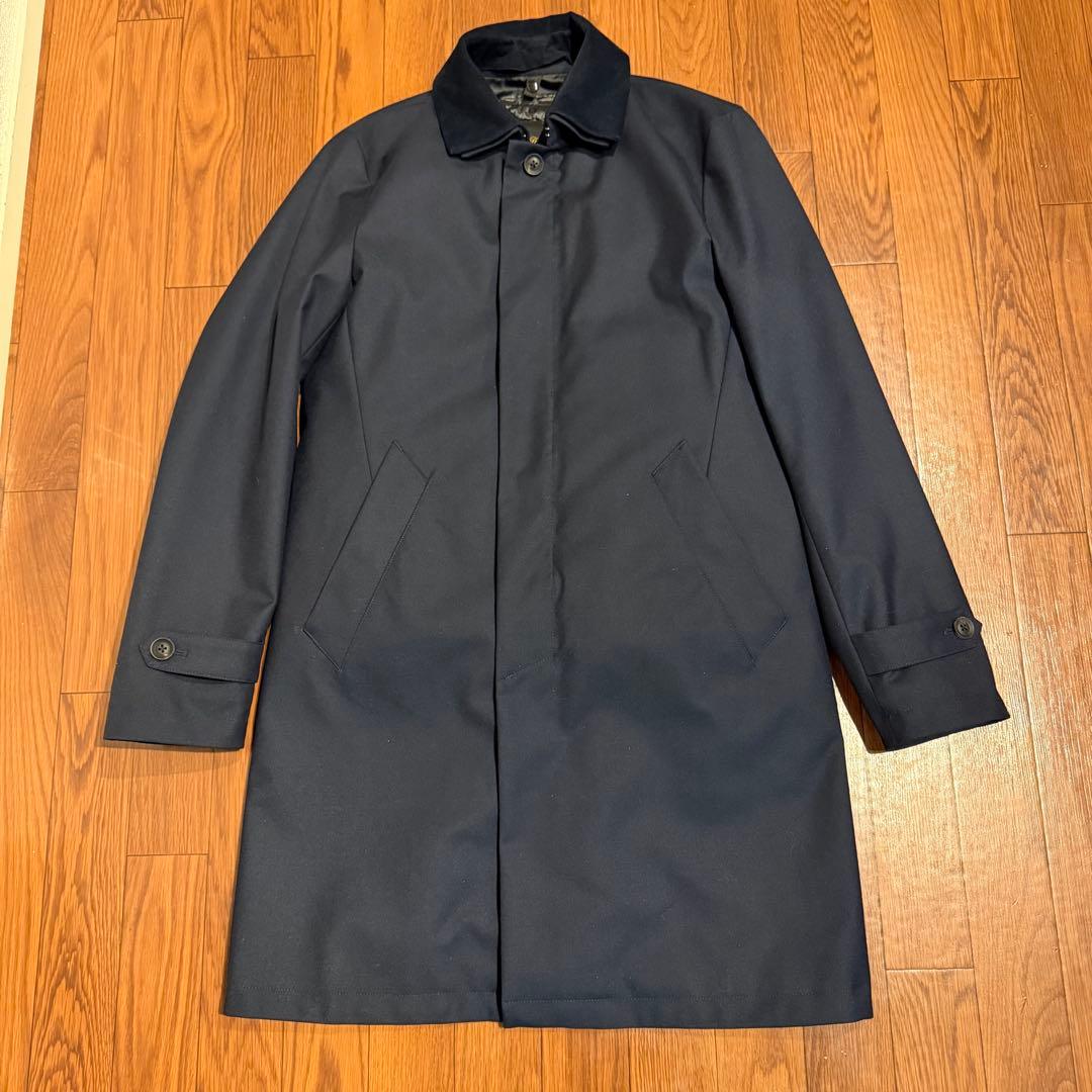 美品 ナノユニバース× 西川ダウン 3way ステンカラーコート 濃紺